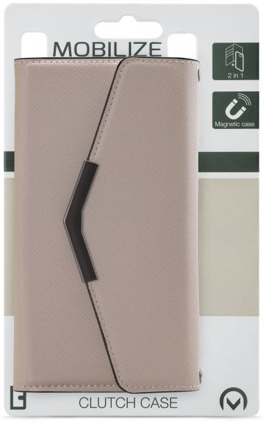 Mobilize Velvet Clutch Apple iPhone 12 / 12 Pro Hoesje Beige Snake afbeelding 9