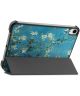 Apple iPad Mini 6 Hoes Tri-Fold Book Case met Blossom Print