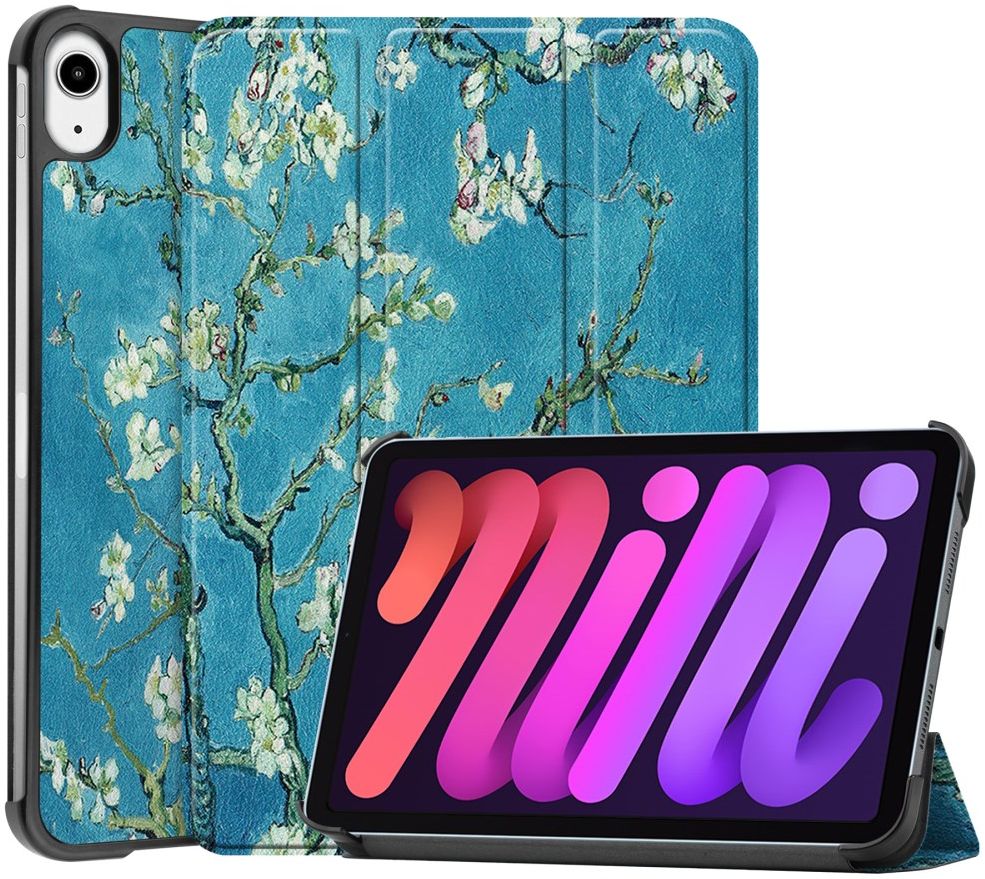 Onverenigbaar Vrijgevigheid tack Apple iPad Mini 6 Hoes Tri-Fold Book Case met Blossom Print | GSMpunt.nl