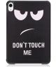Apple iPad Mini 6 Hoes Tri-Fold Book Case met Dont Touch Me Print