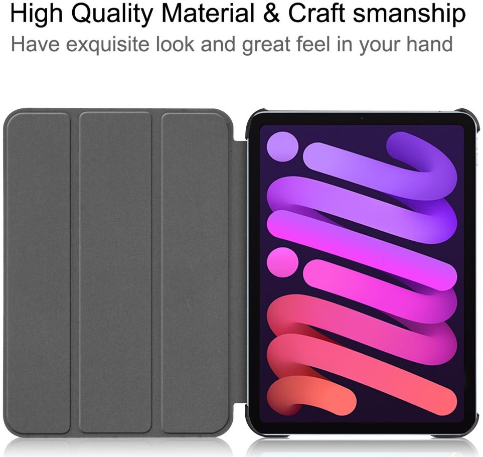 Apple iPad Mini 6 Hoes Tri-Fold Book Case met Dont Touch Me Print afbeelding 9
