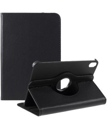 Apple iPad Mini 6 Hoes 360 Graden Draaibare Book Case Zwart Hoesjes