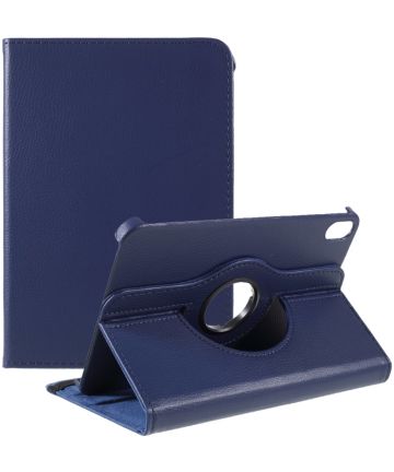 Apple iPad Mini 6 Hoes 360 Graden Draaibare Book Case Blauw Hoesjes