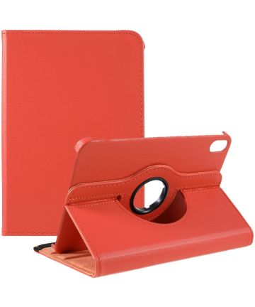Apple iPad Mini 6 Hoes 360 Graden Draaibare Book Case Oranje Hoesjes