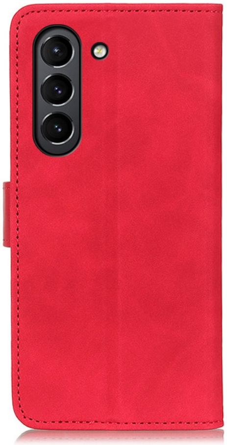 KHAZNEH Samsung Galaxy S21 FE Hoesje Vintage Wallet Book Case Rood afbeelding 4