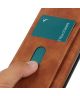 KHAZNEH Samsung Galaxy S21 FE Hoesje Vintage Wallet Book Case Bruin