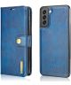 Samsung Galaxy S21 FE Hoesje 2-in-1 Book Case en Back Cover Blauw