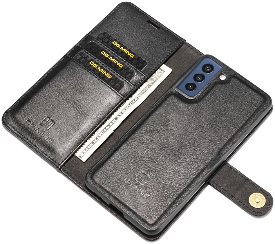 Samsung Galaxy S21 FE Hoesje 2-in-1 Book Case en Back Cover Zwart afbeelding 2