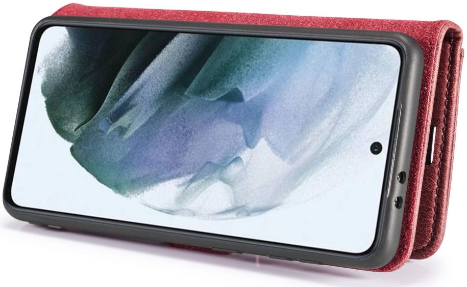 Samsung Galaxy S21 FE Hoesje 2-in-1 Book Case en Back Cover Rood afbeelding 11