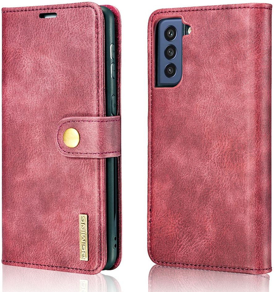 Samsung Galaxy S21 FE Hoesje 2-in-1 Book Case en Back Cover Rood afbeelding 9