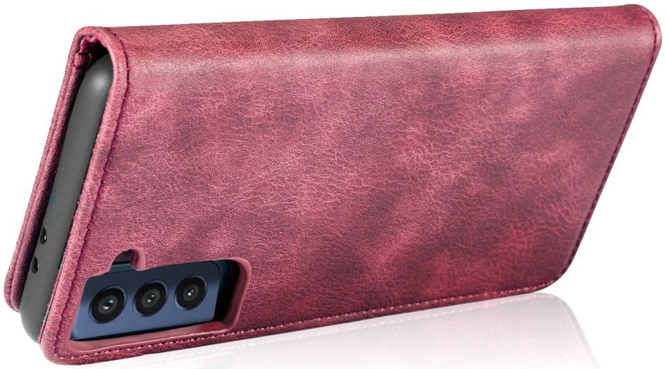 Samsung Galaxy S21 FE Hoesje 2-in-1 Book Case en Back Cover Rood afbeelding 10