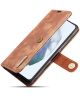 Samsung Galaxy S21 FE Hoesje 2-in-1 Book Case en Back Cover Bruin