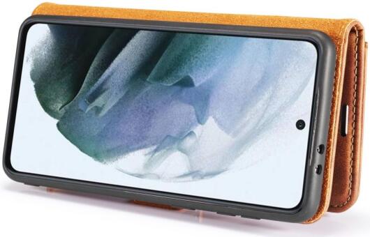 Samsung Galaxy S21 FE Hoesje 2-in-1 Book Case en Back Cover Bruin afbeelding 11