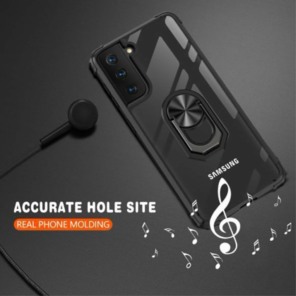 Samsung Galaxy S21 FE Hoesje met Ring Kickstand Zwart afbeelding 6