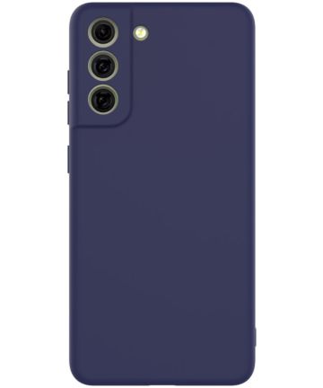 IMAK Samsung Galaxy S21 FE Hoesje Dun TPU Back Cover Blauw Hoesjes