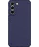 IMAK Samsung Galaxy S21 FE Hoesje Dun TPU Back Cover Blauw