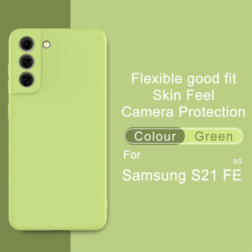 IMAK Samsung Galaxy S21 FE Hoesje Dun TPU Back Cover Groen afbeelding 4