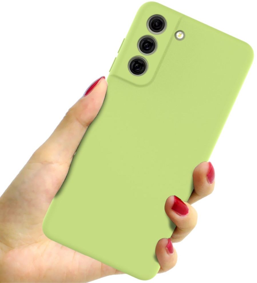 IMAK Samsung Galaxy S21 FE Hoesje Dun TPU Back Cover Groen afbeelding 2