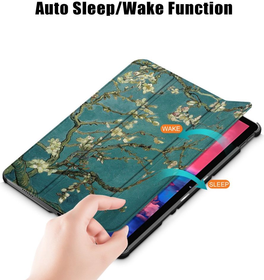 Lenovo Tab P11 / P11 Plus Hoes Tri-Fold Book Case Blossom Print afbeelding 3