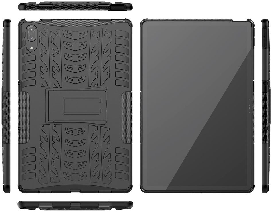 Lenovo Tab P11 Pro Hoes Hybride Back Cover met Kickstand Zwart afbeelding 8