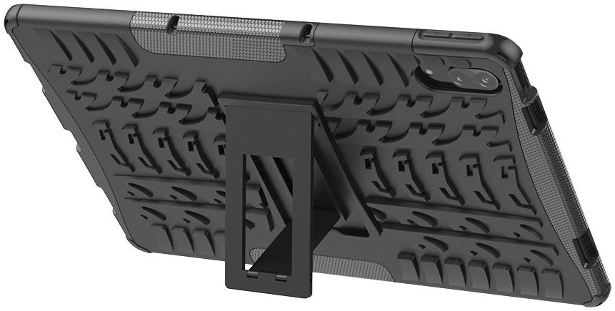 Lenovo Tab P11 Pro Hoes Hybride Back Cover met Kickstand Zwart afbeelding 5