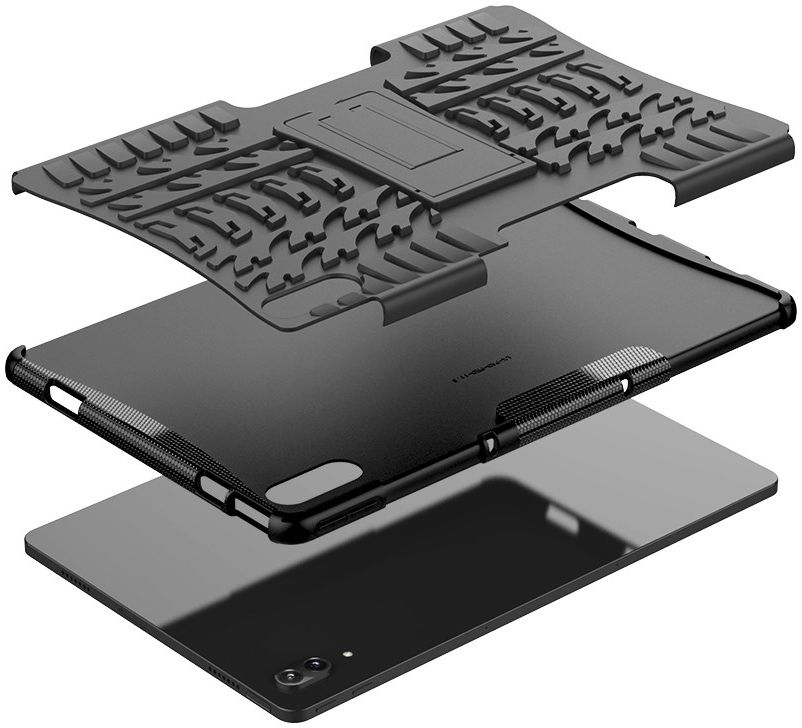 Lenovo Tab P11 Pro Hoes Hybride Back Cover met Kickstand Zwart afbeelding 7
