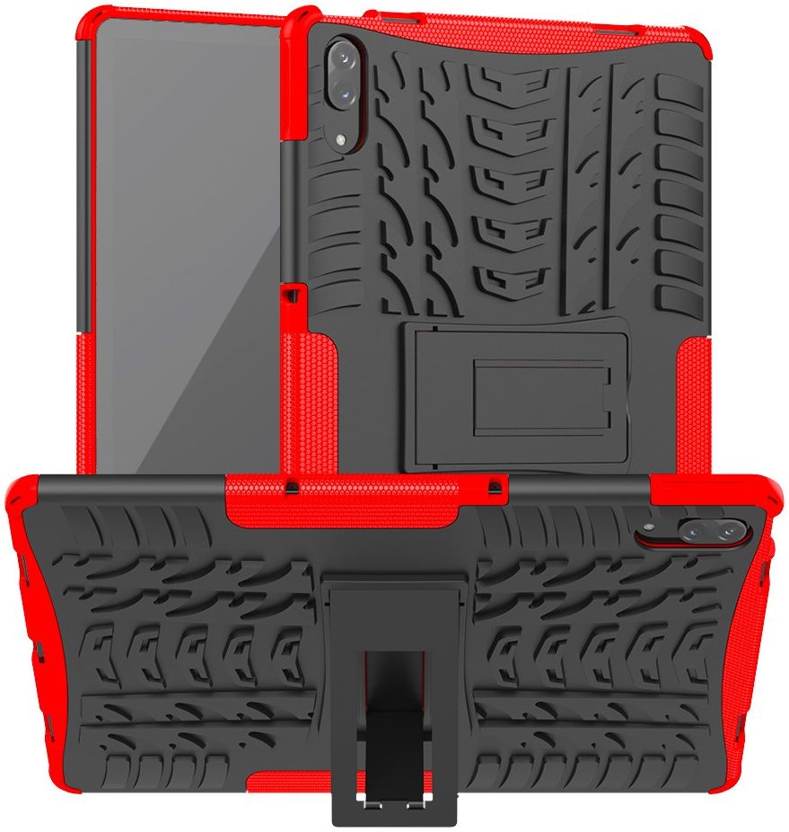 Lenovo Tab P11 Pro Hoes Hybride Back Cover met Kickstand Rood afbeelding 1