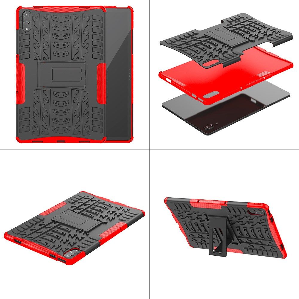 Lenovo Tab P11 Pro Hoes Hybride Back Cover met Kickstand Rood afbeelding 3