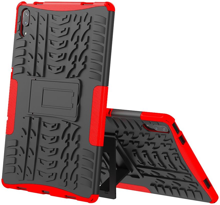 Lenovo Tab P11 Pro Hoes Hybride Back Cover met Kickstand Rood afbeelding 4