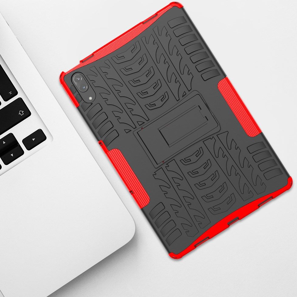 Lenovo Tab P11 Pro Hoes Hybride Back Cover met Kickstand Rood afbeelding 7