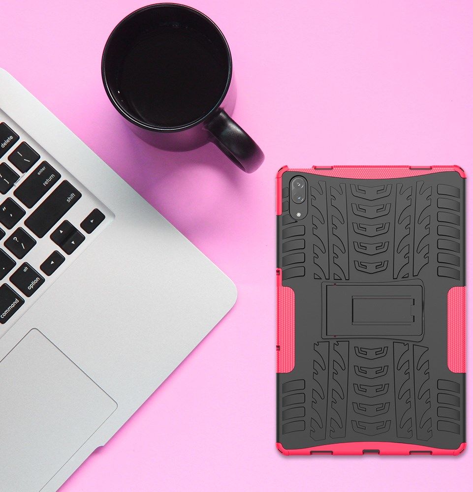 Lenovo Tab P11 Pro Hoes Hybride Back Cover met Kickstand Rood afbeelding 8