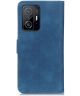 KHAZNEH Xiaomi 11T Pro / 11T Hoesje Vintage Wallet Book Case Blauw