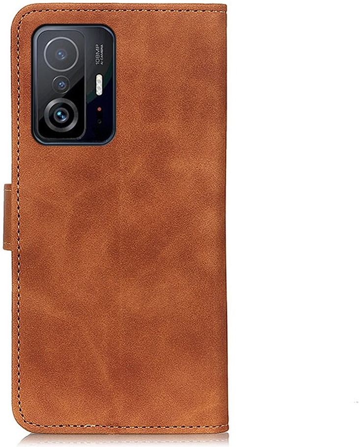 KHAZNEH Xiaomi 11T Pro / 11T Hoesje Vintage Wallet Book Case Bruin afbeelding 4