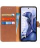 KHAZNEH Xiaomi 11T/11T Pro Hoesje Portemonnee Bookcase Kunstleer Bruin