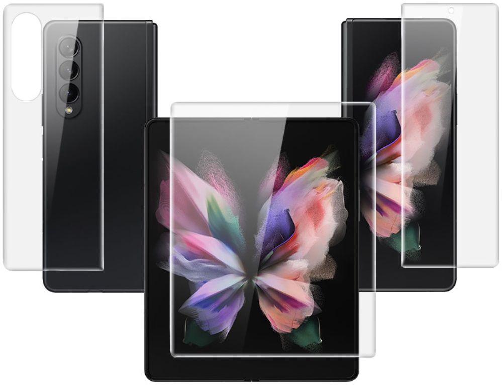 Samsung Galaxy Z Fold 3 Screen Protector Volledig voor- en achterzijde afbeelding 2