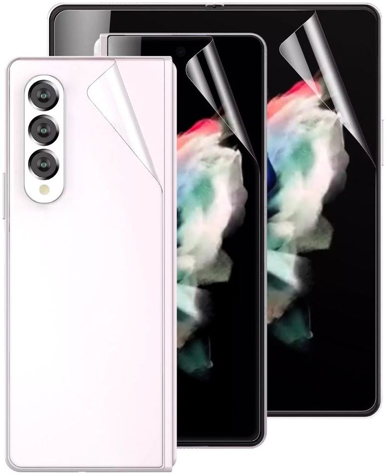 Samsung Galaxy Z Fold 3 Screen Protector TPU voor- en achterzijde afbeelding 2