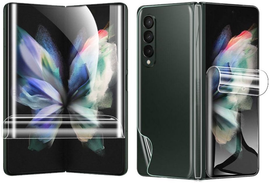 Samsung Galaxy Z Fold 3 Screen Protector TPU voor- en achterzijde afbeelding 3