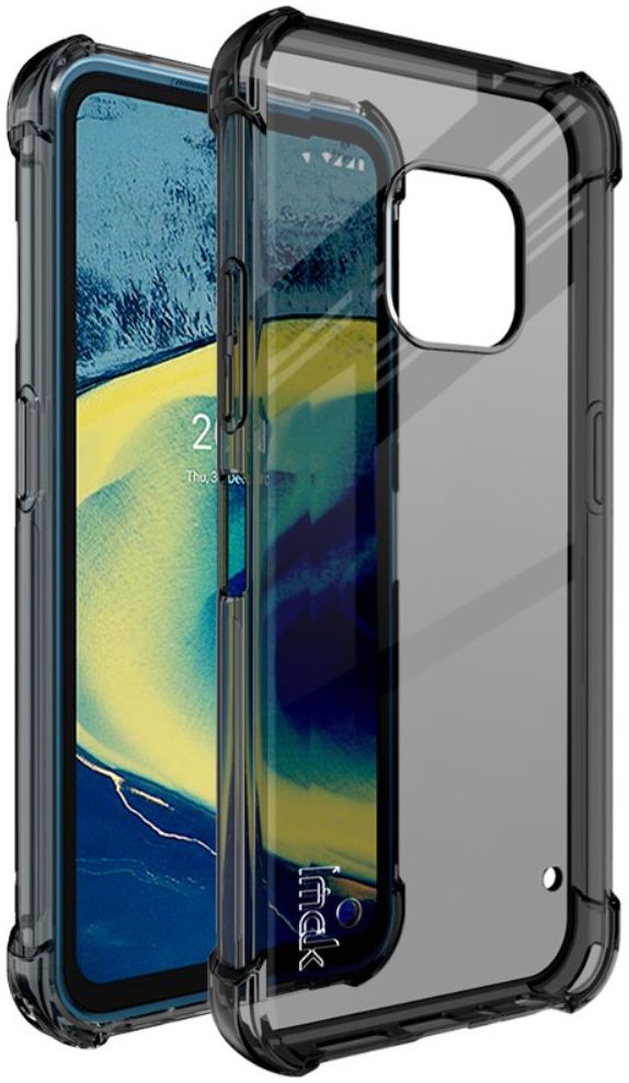 IMAK Nokia XR20 Hoesje Dun TPU met Screen Protector Transparant Zwart afbeelding 1