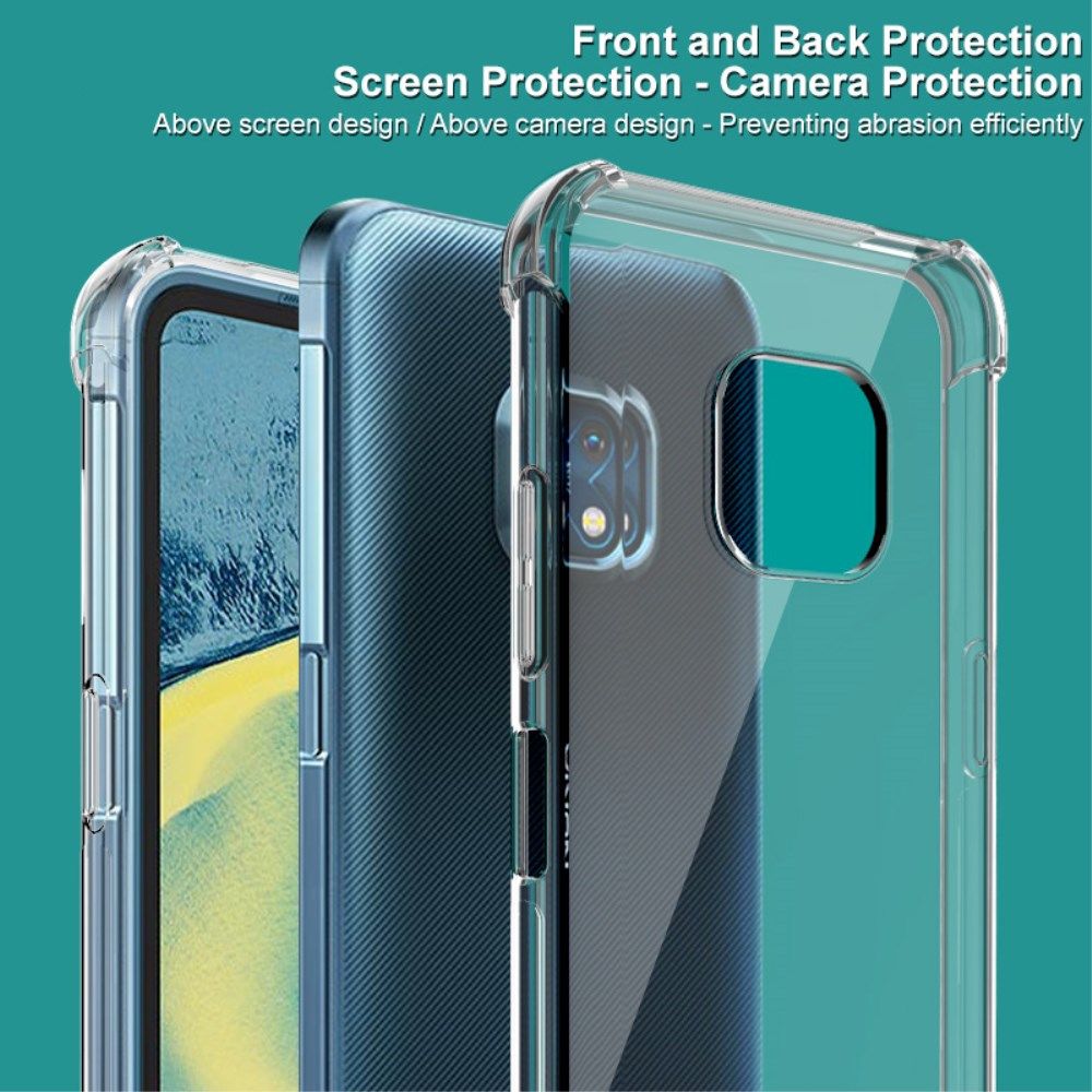 IMAK Nokia XR20 Hoesje Dun TPU met Screen Protector Transparant Zwart afbeelding 7