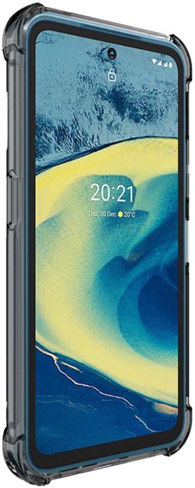IMAK Nokia XR20 Hoesje Dun TPU met Screen Protector Transparant Zwart afbeelding 2