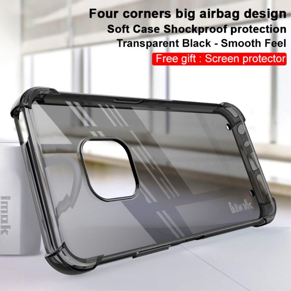 IMAK Nokia XR20 Hoesje Dun TPU met Screen Protector Transparant Zwart afbeelding 5