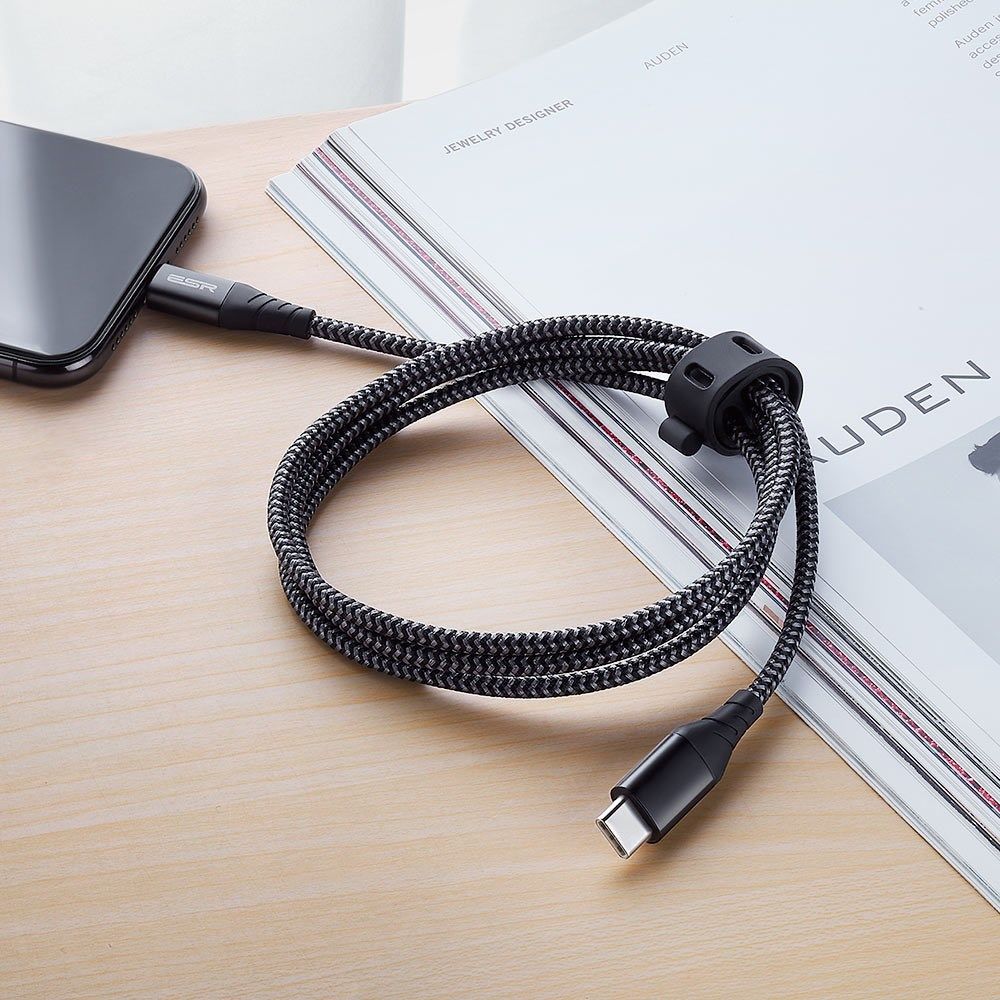 ESR USB-C naar Apple Lightning Kabel MFi 2M Zwart afbeelding 8