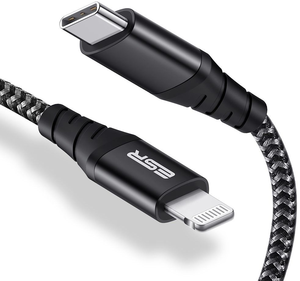 ESR USB-C naar Apple Lightning Kabel MFi 2M Zwart afbeelding 9