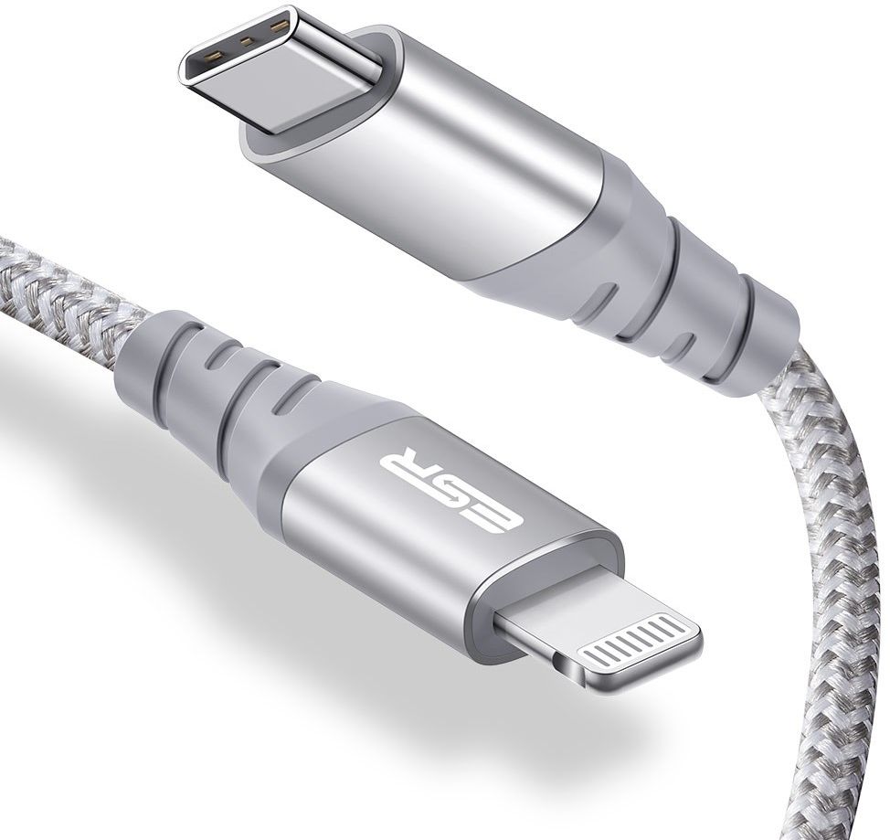 ESR USB-C naar Apple Lightning Snellaad Kabel MFi 1M Wit afbeelding 2