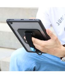 Armor-X Apple iPad 10.2 (2019/2020) Hoes Shockproof met Strap Zwart afbeelding