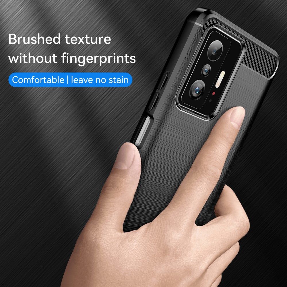 Xiaomi 11T/11T Pro Hoesje Geborsteld TPU Back Cover Zwart afbeelding 5