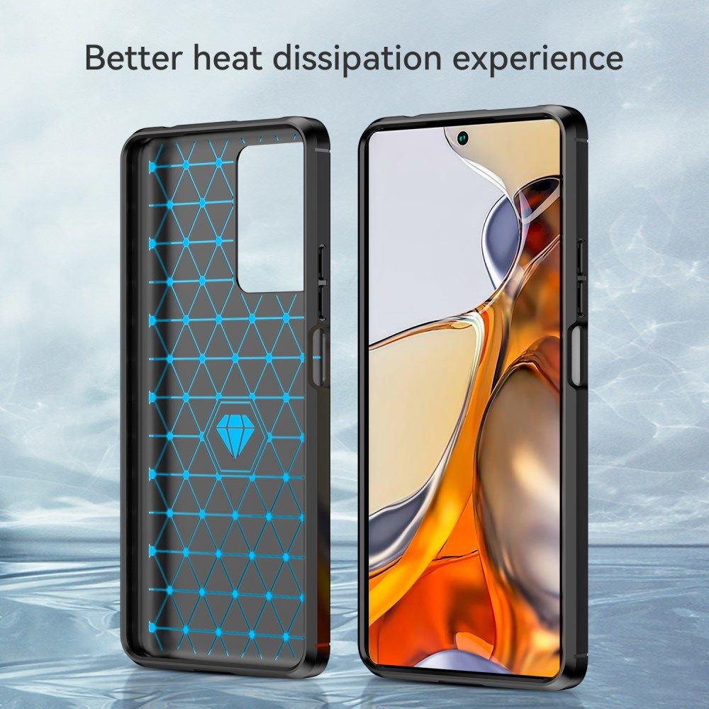 Xiaomi 11T/11T Pro Hoesje Geborsteld TPU Back Cover Zwart afbeelding 6