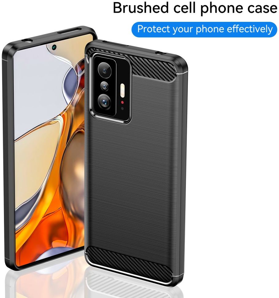 Xiaomi 11T/11T Pro Hoesje Geborsteld TPU Back Cover Zwart afbeelding 8