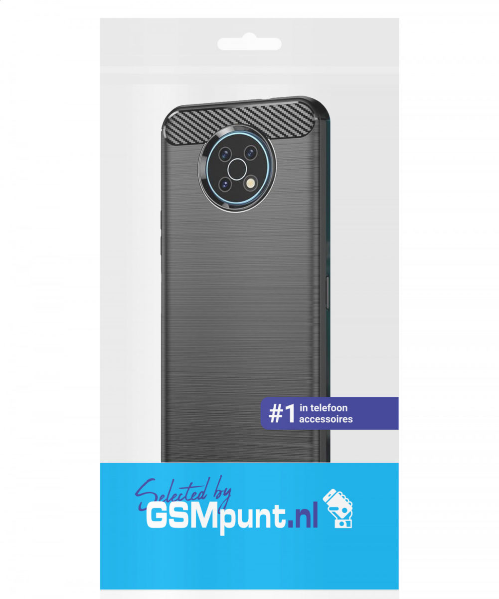 Nokia G50 Hoesje Geborsteld TPU Flexibele Back Cover Zwart afbeelding 7
