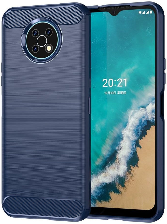 Nokia G50 Hoesje Geborsteld TPU Flexibele Back Cover Blauw afbeelding 1